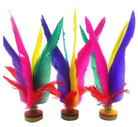 3 Pcs Colorful Feather Kick Shuttlecock Chinese Jianzi Sport