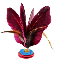 3 Pcs WINE RED Feather Kick Shuttlecock Chinese Jianzi Sport