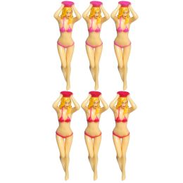 6pcs Professional Plastic Women Shaped Golf Tee To Reduce Lateral Spin And Friction