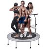 Mini Trampoline for Adults, Safety Indoor Rebounder Trampoline for Kids, Folding Small Trampoline with Storage Bag for Home Exercise Fitness, Max Load