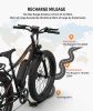 AOSTIRMOTOR S07-B 26&quot; 750W Electric Bike Fat Tire P7 48V 13AH Removable Lithium Battery for Adults with Detachable Rear Rack Fender(Black)