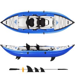 12ft 2 Person Inflatable Kayak Set with Paddle & Air Pump Fishing Kayak Foldable