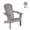 Adirondack Chair Holder HDPE Patio Chairs Weather Resistant Outdoor Chairs for Lawn; Deck; Backyard; Garden; Fire Pit; Plastic Outdoor Chairs -Gray