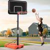 Portable Basketball Hoop &amp; Goal with Vertical Jump Measurement; Outdoor Basketball System with 6.6-10ft Height Adjustment for Youth; Adults