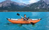 Inflatable Kayak Set with Paddle &amp; Air Pump; Portable Recreational Touring Kayak Foldable Fishing Touring Kayaks; 1 Person