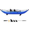 Inflatable Kayak Set with Paddle &amp; Air Pump; Portable Recreational Touring Kayak Foldable Fishing Touring Kayaks; Tandem 2 Person Kayak