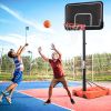 Portable Basketball Hoop &amp; Goal with Vertical Jump Measurement; Outdoor Basketball System with 6.6-10ft Height Adjustment for Youth; Adults