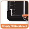 Portable Basketball Hoop &amp; Goal with Vertical Jump Measurement; Outdoor Basketball System with 6.6-10ft Height Adjustment for Youth; Adults