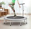 Mini Trampoline for Adults, Safety Indoor Rebounder Trampoline for Kids, Folding Small Trampoline with Storage Bag for Home Exercise Fitness, Max Load