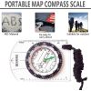 GOXAWEE Outdoor Backpacking Transparent Plastic Compass Tool For Camping; Hiking; Proportional Footprint Travel Military Compass With MM And INCH Rule