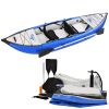 Inflatable Kayak Set with Paddle &amp; Air Pump; Portable Recreational Touring Kayak Foldable Fishing Touring Kayaks; Tandem 2 Person Kayak