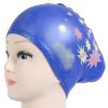 Blue Large Long Hair Swim Cap Ear Protection Adult Swim Cap Silicone Swim Caps for Women Swimming