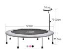 Mini Trampoline for Adults, Safety Indoor Rebounder Trampoline for Kids, Folding Small Trampoline with Storage Bag for Home Exercise Fitness, Max Load