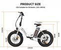 AOSTIRMOTOR G20 Folding Electric Bike Ebike Bicycle 500W Motor 20&quot; Fat Tire With 36V/13Ah Li-Battery New Model