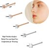 30Pcs 20G Surgical Steel Nose Rings Studs Set 2mm 2.5mm 3mm Screw L Shaped Bone for Women Men CZ Inlaid Opal Nostril Nose Piercing Jewelry