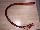 Professional Short Braided Whip Chinese Style Riding Crop; Red(70 cm)