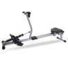 YSSOA Fitness Rowing Machine Rower Ergometer; with 12 Levels of Adjustable Resistance; Digital Monitor and 260 lbs of Maximum Load; Black