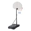 28" x 19" Backboard Adjustable Pool Basketball Hoop System Stand Kid Poolside Swimming Water Maxium Applicable Ball Model 7# White & Black