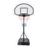 28" x 19" Backboard Adjustable Pool Basketball Hoop System Stand Kid Poolside Swimming Water Maxium Applicable Ball Model 7# White & Black