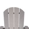 Adirondack Chair Holder HDPE Patio Chairs Weather Resistant Outdoor Chairs for Lawn; Deck; Backyard; Garden; Fire Pit; Plastic Outdoor Chairs -Gray