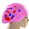 Pink Large Long Hair Swim Cap Ear Protection Adult Swim Cap Silicone Swim Caps for Women Swimming