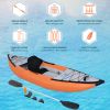 Inflatable Kayak Set with Paddle & Air Pump, Portable Recreational Touring Kayak Foldable Fishing Touring Kayaks, 1 Person