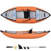 Inflatable Kayak Set with Paddle & Air Pump, Portable Recreational Touring Kayak Foldable Fishing Touring Kayaks, 1 Person