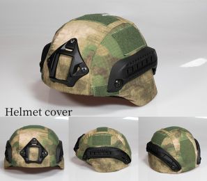 Military Tactical Helmet Cover Airsoft Paintball Wargame CS Camouflage Army Helmet Case Outdoor Hunting Equipment Cloth Cover (Color: Jungel Ruins)