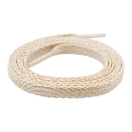 Weiou Amazon;  eBay Top Seller Shoe Accessories Flat Polyester Custom Design Webbing Shoe Lace For Shoes (Color: #6028	Beige/Apricot, Length: 160CM)