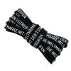 Weiou Factory Black and White Custom Text Printed Swap Font Flat Cotton polyester Design Shoe Laces For Shoes