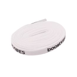 Weiou Flat Printed Boost Vibes Shoelaces Black White Shoestring with Metal Aglets Custom Sport Draw-cord (Color: #819	White-Black, Length: 160CM)