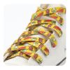 Weiuou Multi colored Fashion Unique Heat Transfer Printed  Shoelaces Polyester Cotton Flat Shoe Laces