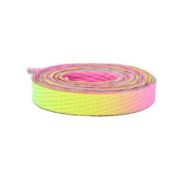 Weiou Manufacturer Sublimation laces Color Flat polyester Support Custom printed LOGO length size Hot Sale Shoelaces (Color: #737 Rainbow 4 Colors, Length: 200CM)