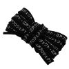 Weiou Manufacturer Trendy Design Printing Japanese Letter Flat Black Polyester Waterproof Printed Shoelaces