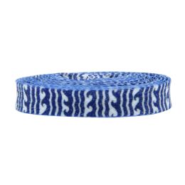 Weiou Custom Printed Logo Wide Sublimation Draw Cord Polyester Flat Colorful Shoelace for Sneakers and Shoes (Color: #739 Blue-White, Length: 80CM)