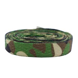 Weiou manufacturer Special Design 0.7CM Width Camouflage Army Green heat transfer printing Polyester shoelaces (Color: Camouflage, Length: 200CM)