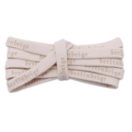 Weiou Shoe Accessories Classical Design Berlin-beige Letter Apricot-Brown Flat Polyester Cotton Printed Shoelaces (Color: #884 Shallow Apricot-Brown, Length: 120CM)