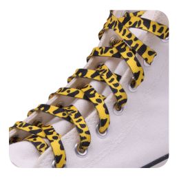 Weiou Personalized Wide Softly Casual Flat Luxury Ribbon Satin Leopard Print Shoelaces for Women Girls Sneaker Shoestring (Color: #736 Leopard, Length: 80CM)