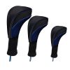 3pcs Golf Head Covers With Interchangeable Labels; Fits All Fairway And Driver Clubs; Golf Accessories