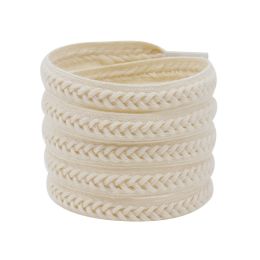 Weiou Hot Sale eBay ; Amazon Top10 Solid Color Wheat Ear Shoelaces With Drop-Shipping (Color: cream colour, Length: 200)