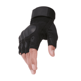 Tactical Hard Knuckle Fingerless Gloves For Hunting Shooting Airsoft Paintball (Color: Black, size: XL)