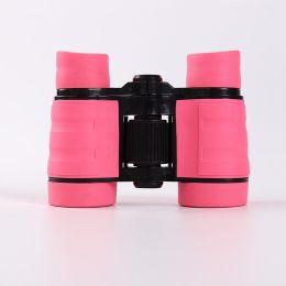 1pc Real Binoculars For Kids Gifts For 3-12 Years Boys Girls (Color: Pink)