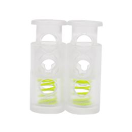 Weiou Shoe Accessories Manufacturer Support No Tie Shoelace High Quality Plastic Cylinder Shoelace Buckle (Color: Fluorescent green)