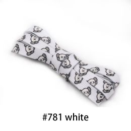 Weiou Support Custom Logo And Length Flat Plastic Tip Polyester Cotton Manufacture Hot Selling Shoelaces (Color: #781 White-Black, Length: 80CM)