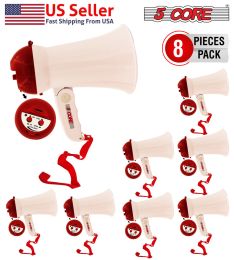 Megaphone Handheld Mini Bullhorn Cheer Loudspeaker Bull Horn Speaker Small Megaphono Siren Sling Strap Portable 5Core HW1 (size: 8 Pieces)