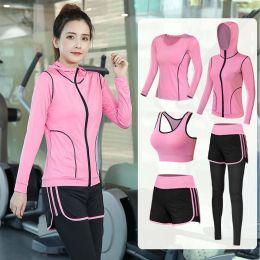 Thin gym yoga clothing - Long sleeve (Color: Pink, size: L)