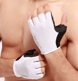 Workout Power Gloves (Color: White, size: L)