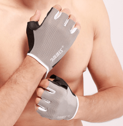 Workout Power Gloves (Color: Gray, size: S)