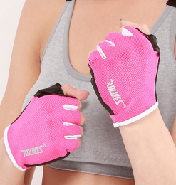 Workout Power Gloves (Color: Pink, size: L)