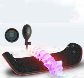 Pass Lumbar Massager Pulse Lumbar Spine Instrument To Relax The Waist (Color: Black, Style: Ordinary paragraph)